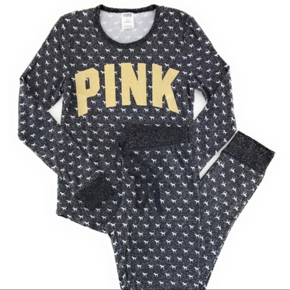 PINK Victoria's Secret Other - VS PINK Dog Logo Pajama Long Sleeve